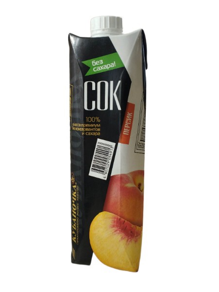 картинка Кубаночка ПЕРСИК с мякотью сок 1 л ТЕТРА от нашего магазина