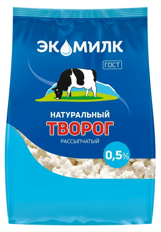 картинка Эко Творог 0,5% рассыпчатый 350гр от нашего магазина