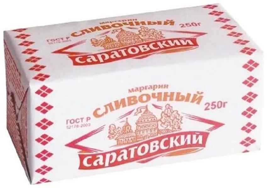 картинка Маргарин Саратовский СЛИВОЧНЫЙ 60% (250г) от нашего магазина
