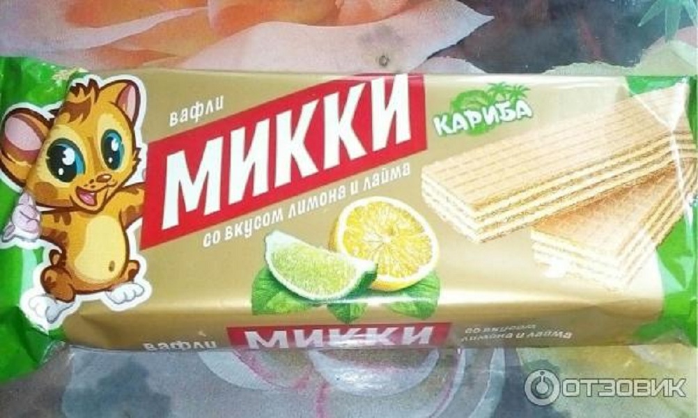 картинка МИККИ Вафли  ЛИМОН 70г. от нашего магазина