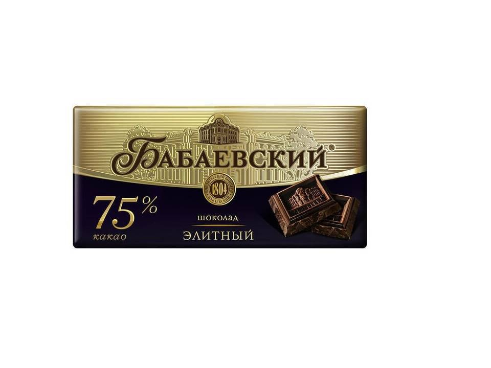 картинка Бабаевский Элитный Горький 75% какао  75гр от нашего магазина